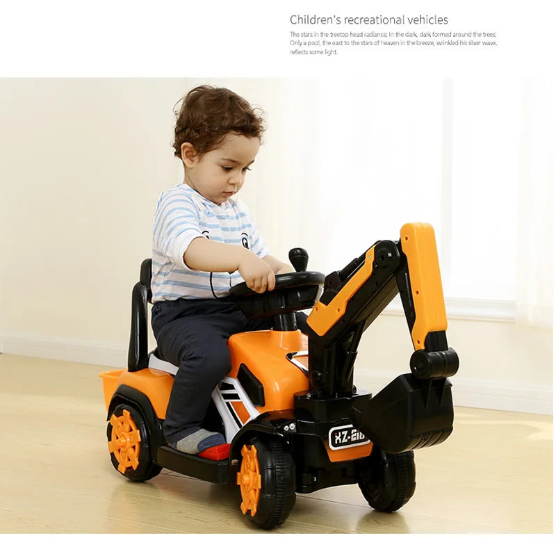 Детские четырехколесные экскаваторы тракторы Rideable Игрушки для мальчиков строительная техника для детей на открытом воздухе внедорожный автомобиль дорожные Инструменты подарки
