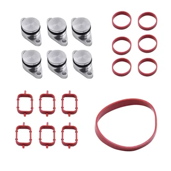 

6PCS 22mm 33mm Swirl Flap Blanking Plates Seal Intake Manifold Gasket REPAIR DELETE KIT for BMW E39 E60 320d 330d 520d 525d 530d