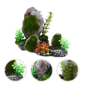 

Aquarium Stone Ornament Artificial Moss Mountain View Ornament Decoration