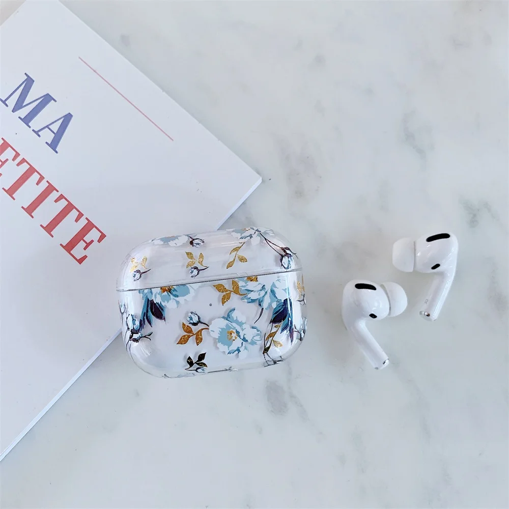 Чехол для наушников с милыми фруктами для Apple Airpods Pro Чехол INS Avocado Airpod 3 Чехол Жесткий PC чехол для наушников Защитный чехол для наушников - Цвет: flower 1