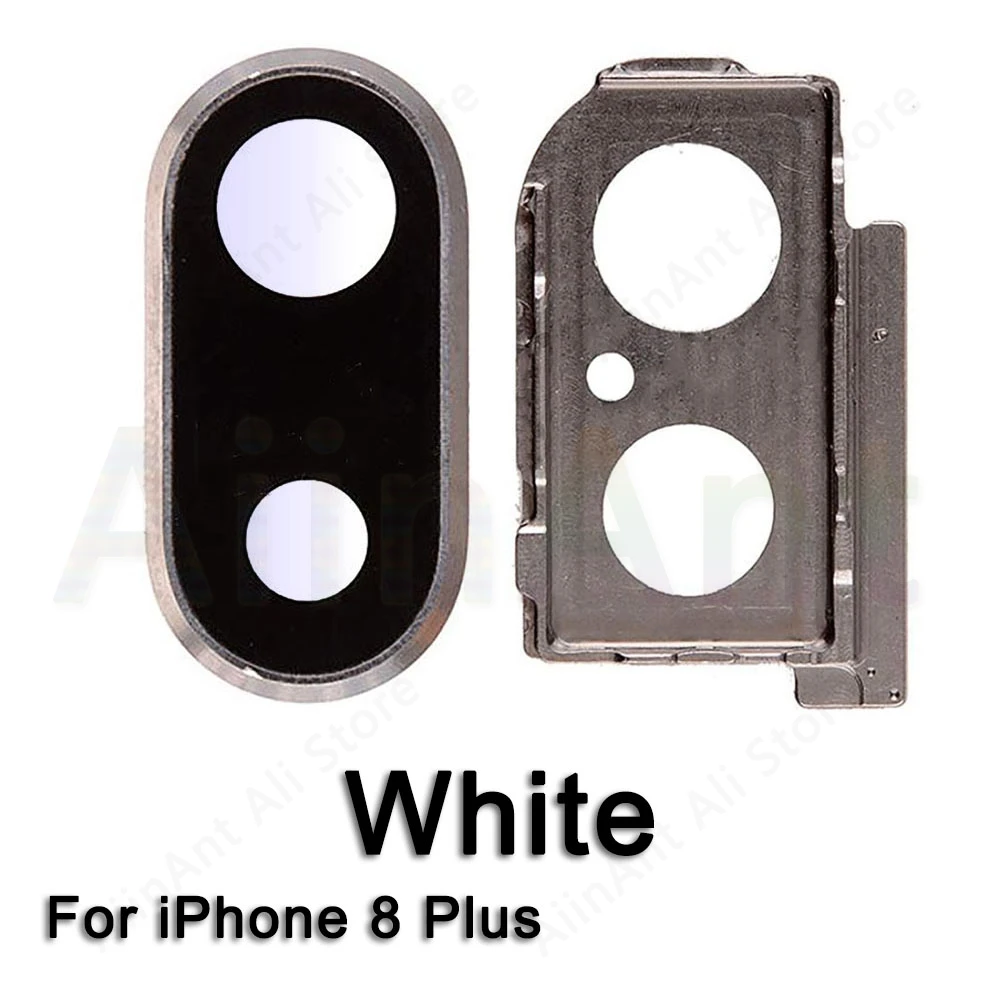 Original Sapphire Crystal Back Rear Camera Glass Ring For iPhone 7 8 Plus Camera Lens Ring Cover Replacement - Цвет: i8 Plus White