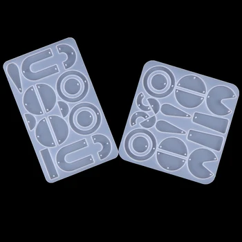 

Big Charm Resin Jewelry Molds Silicone Mold Summer Holiday Earring Round Half-round Rectangle Water U Shape Pendant Mold