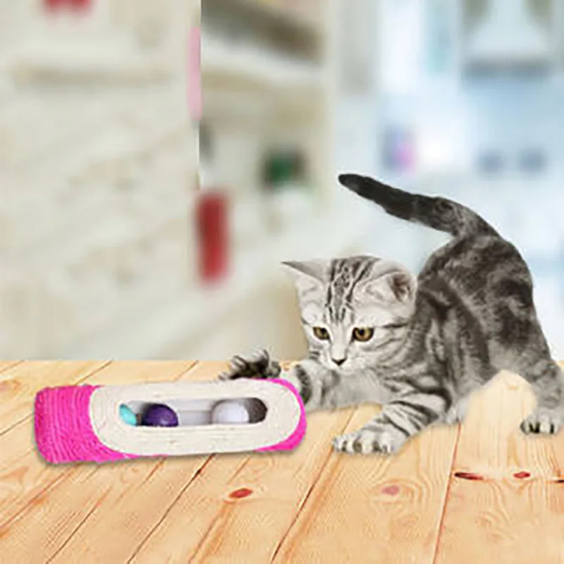 Домашняя игрушка для кошек Когтеточка роликовый туннель сизальный шар Ловушка с
