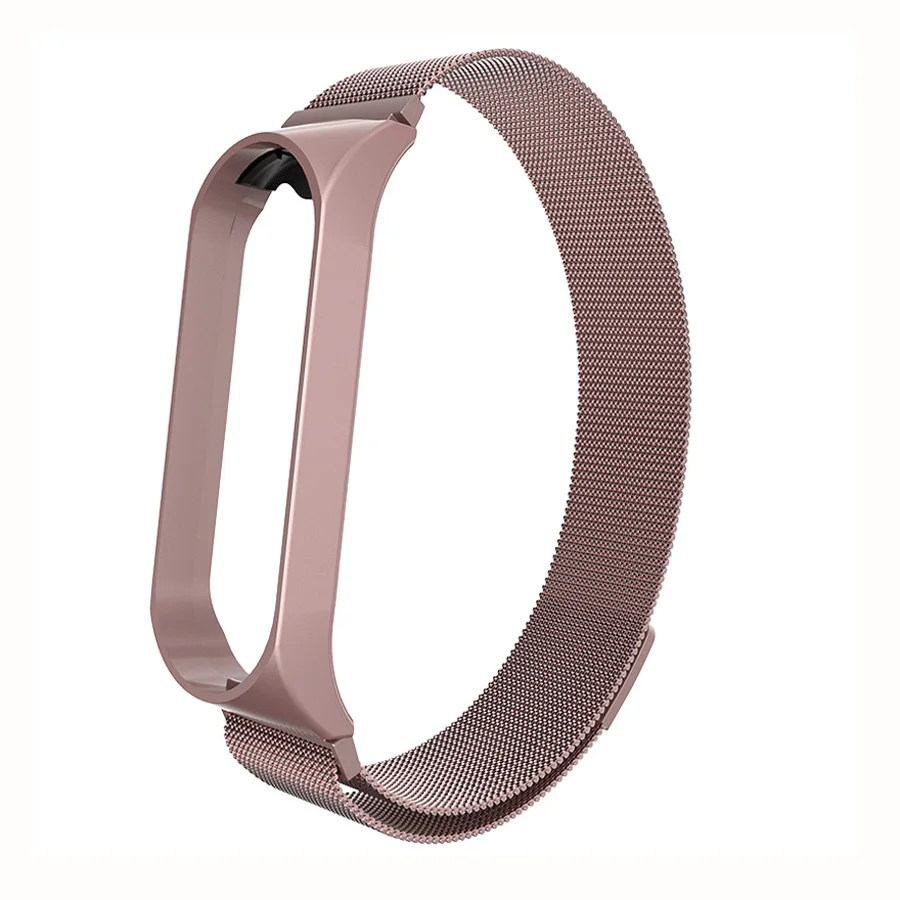 Ремешок для mi Band 4 3 металлический браслет из нержавеющей стали для Xiaomi mi Band 4 3 ремешок для mi band 4 3 магнитная пряжка 10 цветов - Цвет: aa646a3