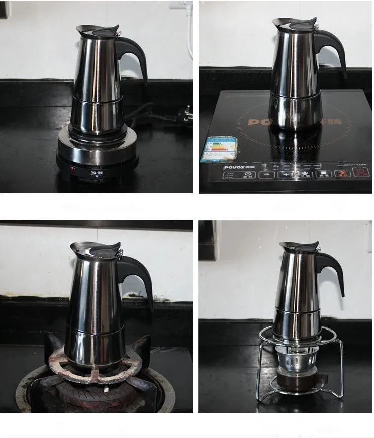 Кофеварка Mocha кофейник Moka из нержавеющей стали фильтр Итальянский Эспрессо кофеварка Перколятор инструмент