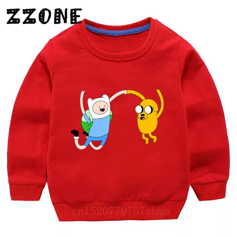 Детские толстовки с капюшоном для детей, с изображением Финна из Adventure Time and Jake свитшоты с рисунком персонажей из мультфильмов пуловер для малышей, топы для девочек, Осенняя Одежда для мальчиков, KYT5200