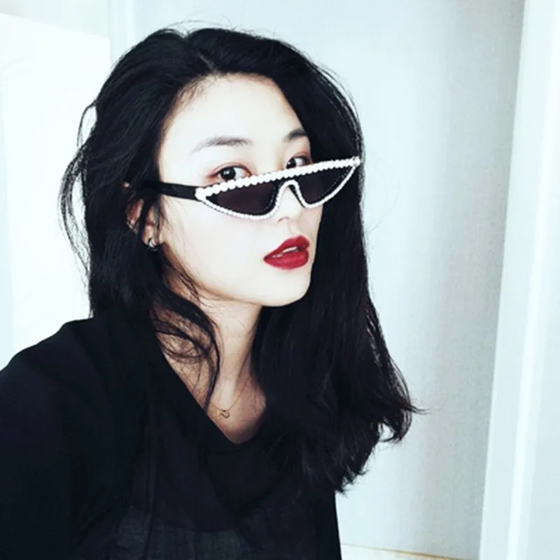 Винтажные Солнцезащитные очки кошачий глаз унисекс с круглым бриллиантом