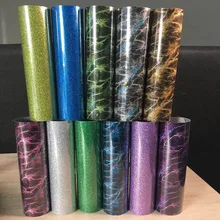 

Free shipping 1 piece 25cmx25cm TPU Glitter Heat Transfer Vinyl for Heat Press Machine Tshirt Iron On HTV Printing