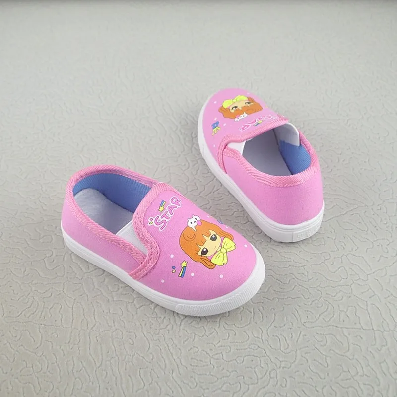 Spring and Autumn Children Casual Shoes Girls Cartoon Soft Bottom Casual Shoes Toddler Breathable Canvas Shoes Kids Casual Shoes