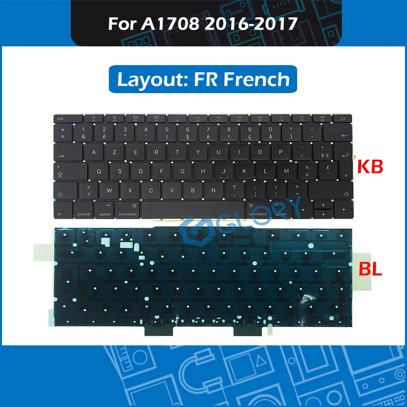 Новая A1708 клавиатура Французская для Macbook Pro retina 13 &quotLate 2016 Mid 2017 Франция с