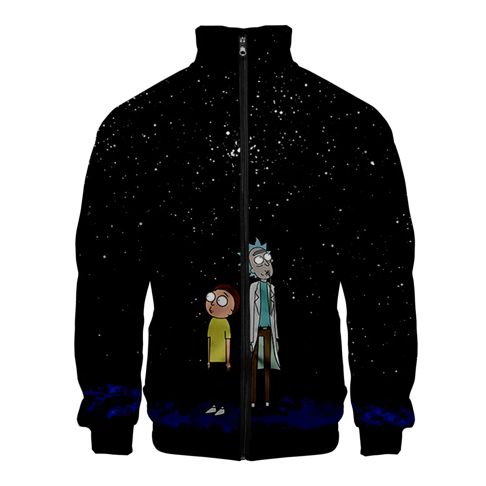 LUCKYFRIDAY популярные куртки Rick And marty 4 аниме куртка-бомбер на молнии Harajuku 3D пальто и ветровка для мужчин и женщин мультфильм