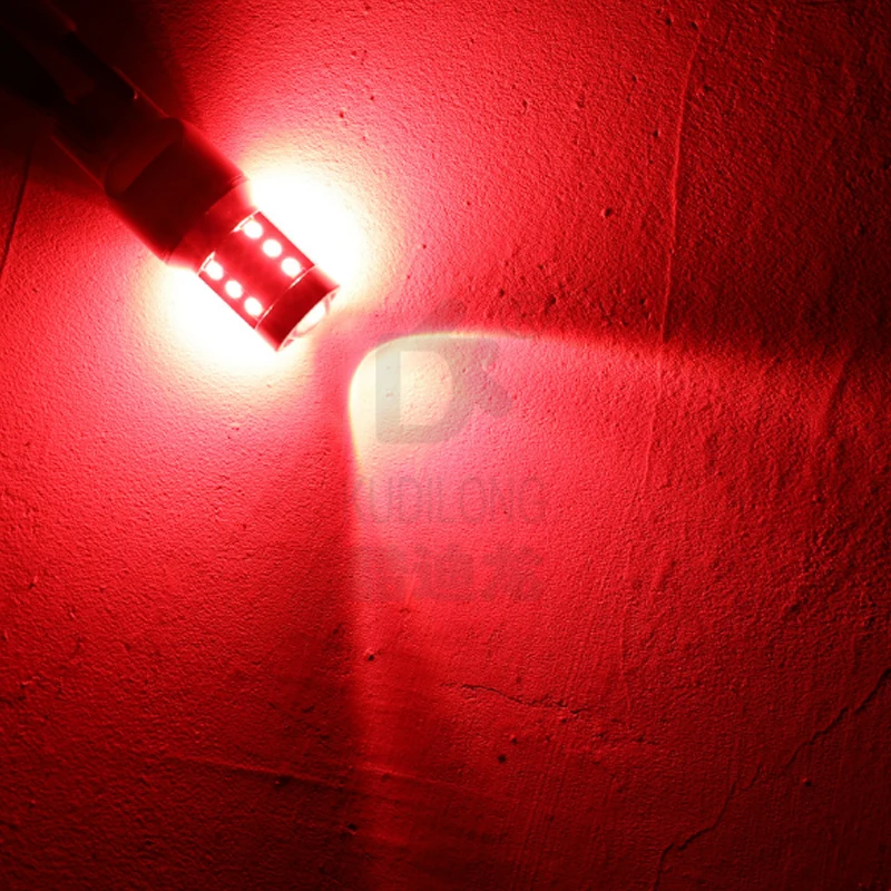 1156 BA15S P21W 1157 BAY15D 3030 15SMD Car Brake Light DRL Lamp Bulb -red
