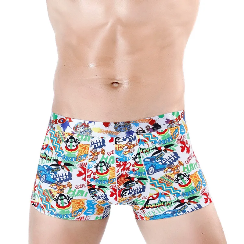 Сексуальное мужское нижнее белье, шелковые боксеры, шорты, Cueca masculina, с принтом, дышащие трусы, ropa interior hombre размера плюс L-3XL - Цвет: 29