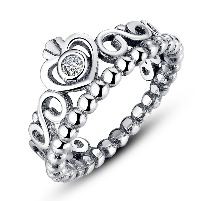 

CodeMonkey 100% 925 Sterling Silver Ring For Women My Princess Queen Crown Stackable Ring Dropshipping Jewelry R7110
