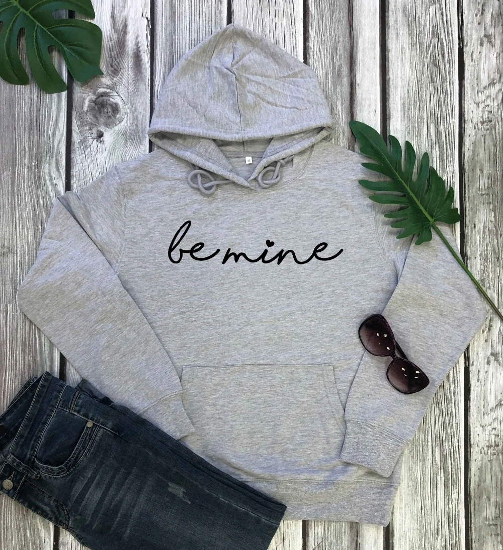 Женские повседневные хипстерские толстовки с капюшоном Be mine heart graphic винтажные