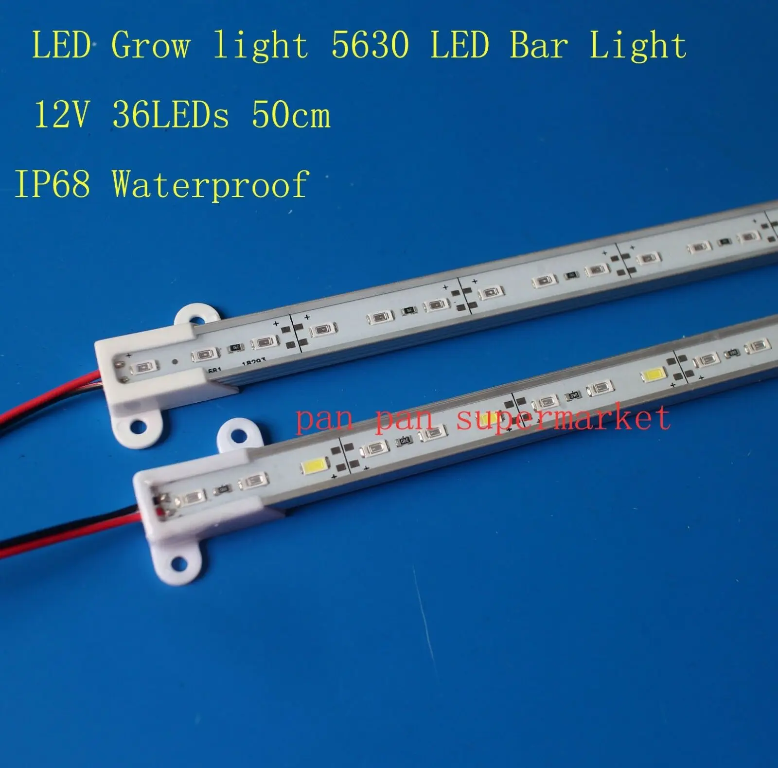 

LED Grow light 5630 LED Bar Light 12V 36LEDs 50cm IP68 Waterproof Aquarium