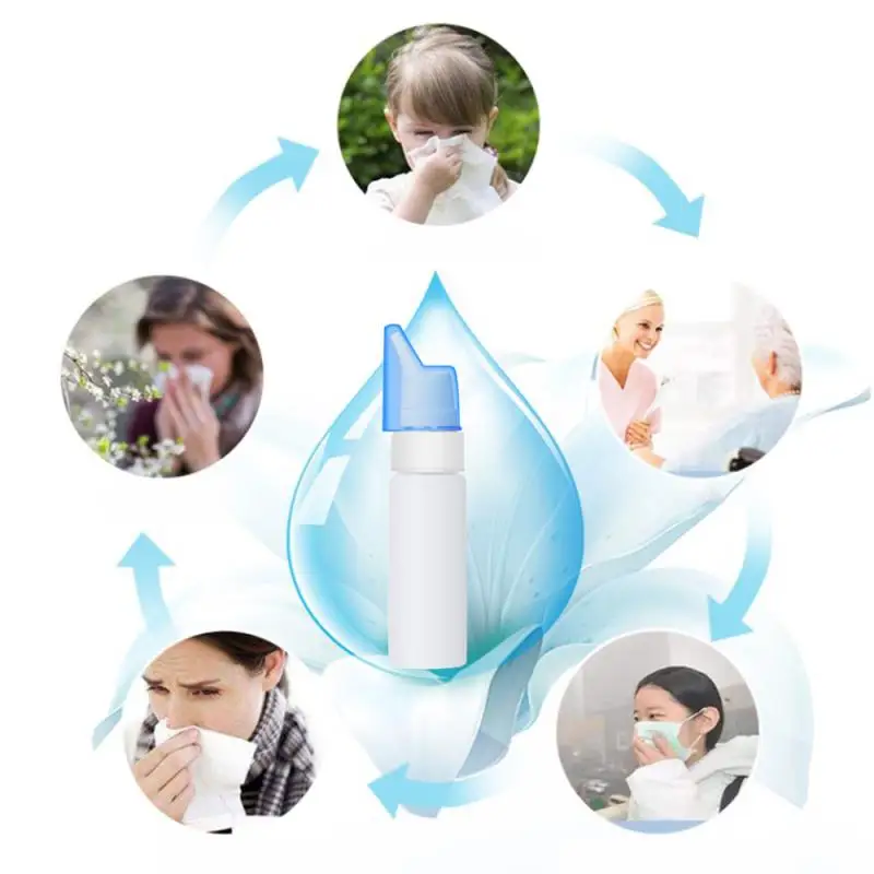 70ML Rhinitis Nasal Spray Refillable Bottle Nasal Wash Neti Pot Mist Pump Bottle Spray Rhinitis Treatment Liquid Storage Bottles refillable bottles medicine storage container