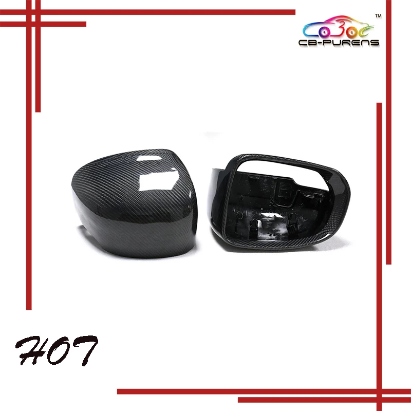 Styling Replacement Type Gloss Black Real Carbon Fiber Rear View Mirror