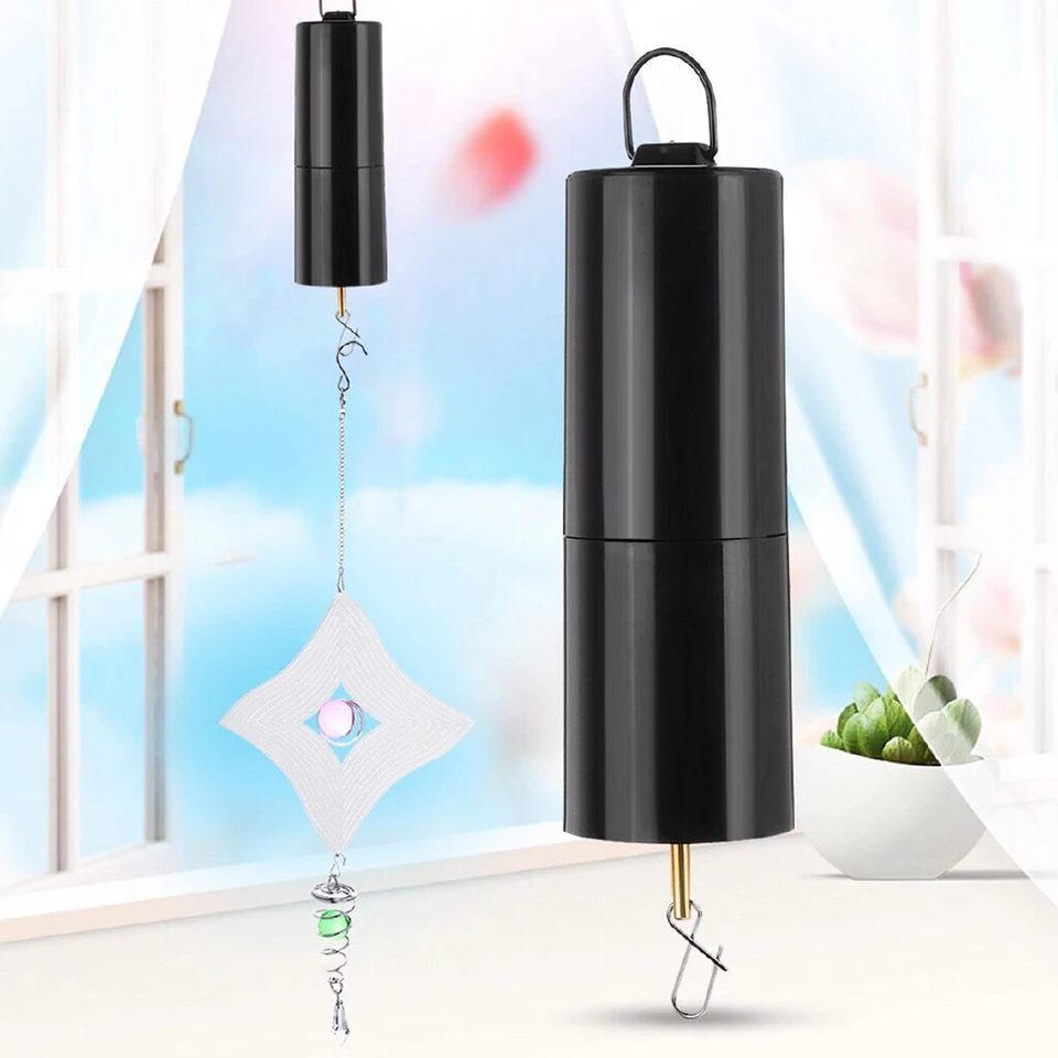 Présentoir Suspendu En Métal, Moteur Rotatif À Vent Noir, Miniature,  Alimenté Par Batterie, Carillon Électrique, Ornement Pour La Maison - Vent  Carillons Et Suspendus Décorations - AliExpress