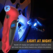 Автомобильный Высокоточный манометр для автомобильных шин, жидкокристаллический дисплей, барометр, электронный цифровой манометр для шин