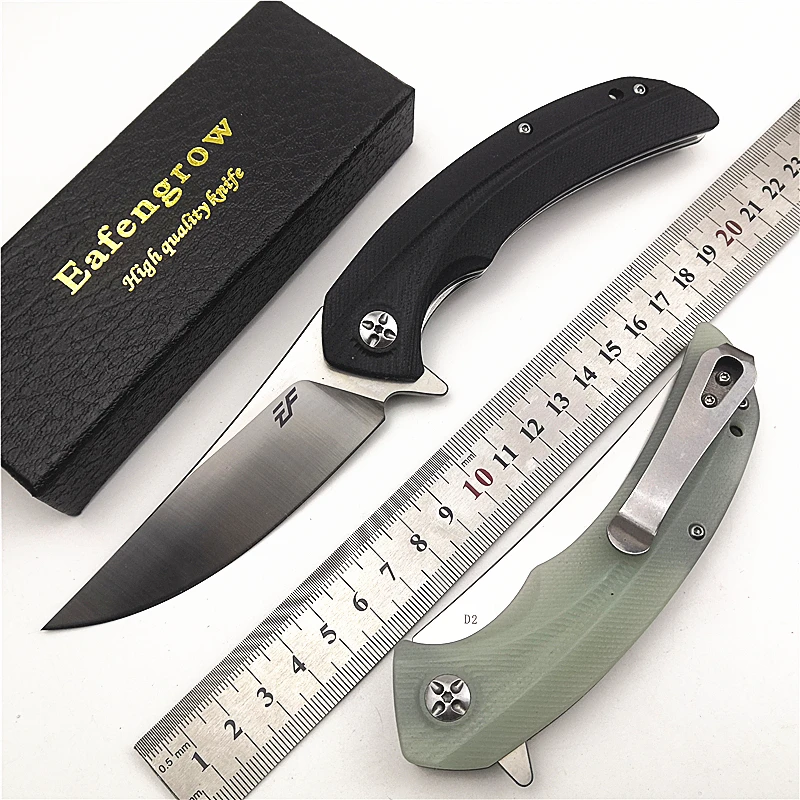 New Eafengrow EF965 D2 Blade G10 Handle Ball Bearing Flipper Outdoor/Camping/Hunting/Knife Utility/Survival/EDC/Folding Knife |