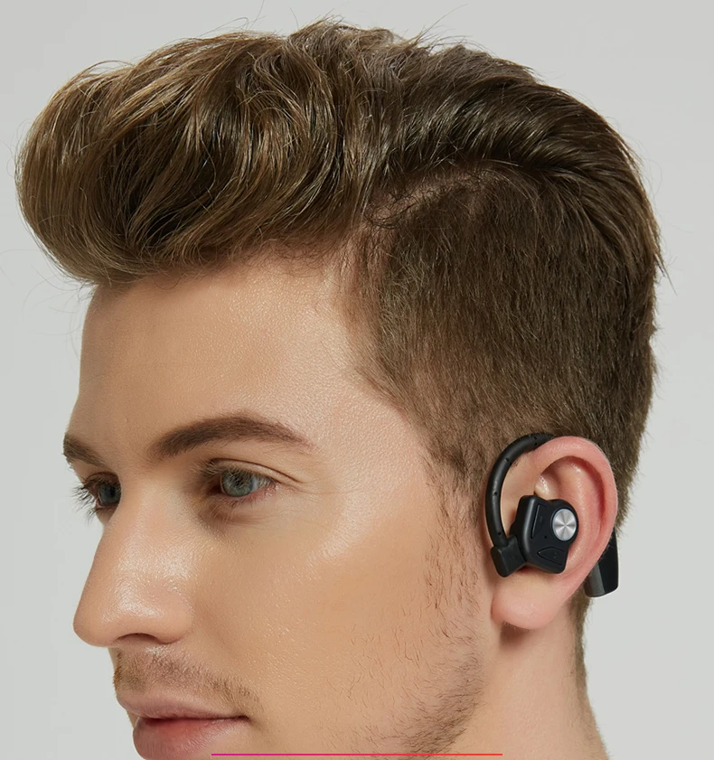 B1 Bluetooth наушники с шумоподавлением, ушной крючок, гарнитура, Bluetooth, беспроводные наушники 270 мАч, запасная батарея, регулятор громкости