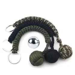 Circular Umbrella Rope Sports Equipment Mon Crafts Outdoor Ball Ring Fist Chain Self-defense Pendant Accessories U6m0