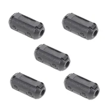 Removable FILTERS Suppressor Ferrite-Core Noise EMI RFI Black 5pcs Clip-On Plastic