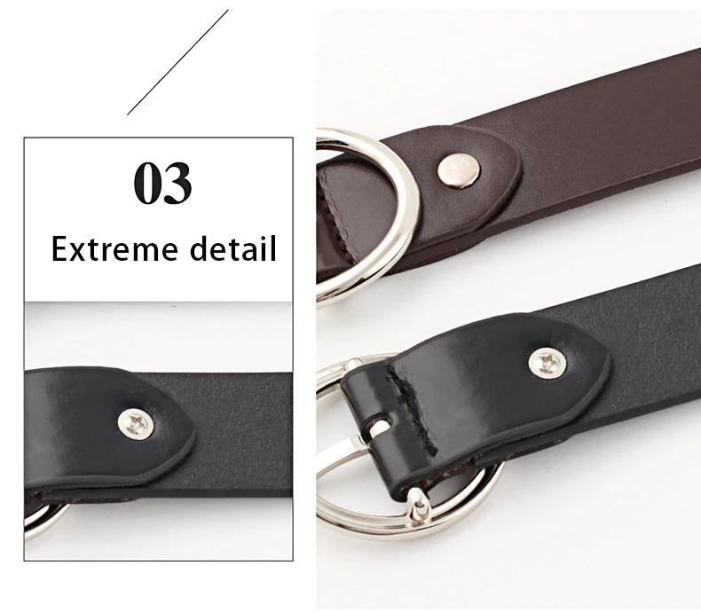 Fashion Round Ring buckle belt women PU leather belts for Ladies Casual wild Waist Belts Female Students Jeans Waistband 103 cm