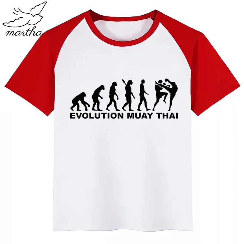 Fighting Muay Thai Fight Летний стиль Забавные милые топы для девочек модная уличная одежда Harajuku футболка для мальчиков уличная детская футболка