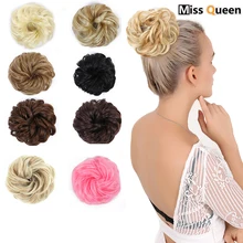 Энергичные синтетические пучки для наращивания, кудрявые грязные пучки волос, резинки для волос, элегантные шиньоны, свадебные волосы для женщин и детей