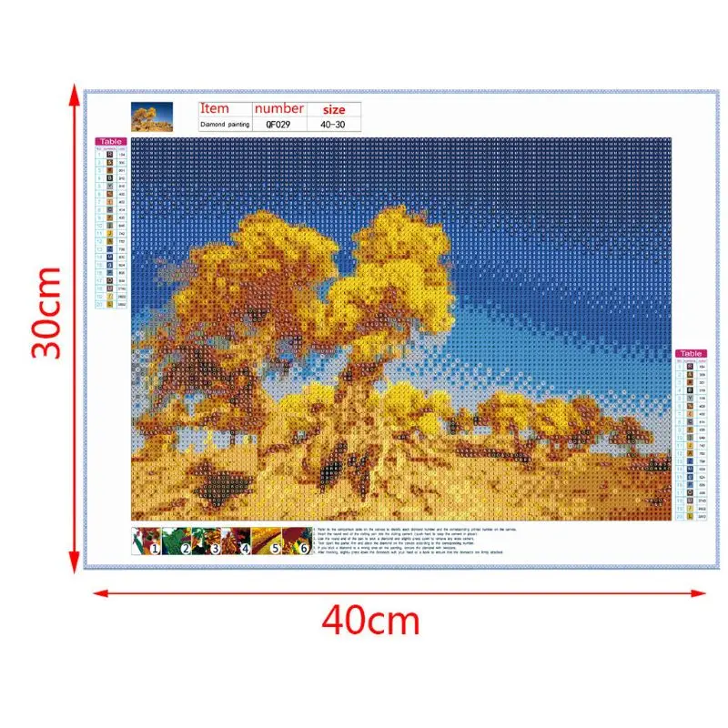 Desert Tree DIY 5D Full Drill Diamond Painting Embroidery Cross Stitch Kit Decor Q6PE