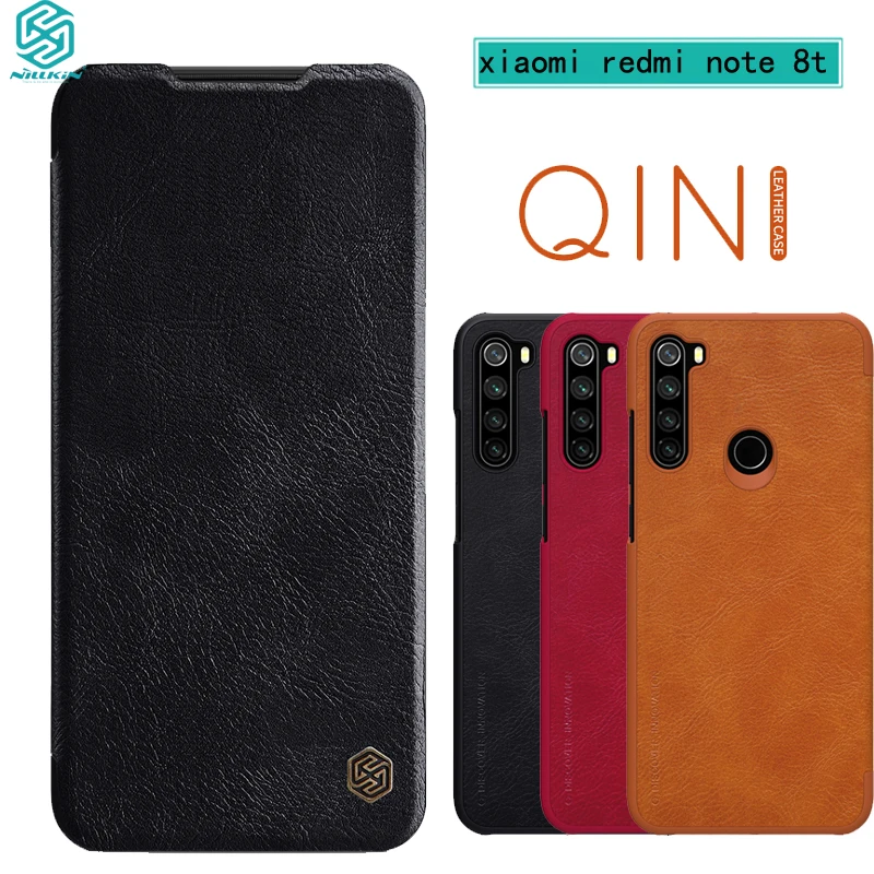 For Xiaomi Redmi Note 8T Case Nillkin Qin PU Leather REDMI NOTE Flip Cases Cover 8t With Card Bag | Мобильные телефоны и
