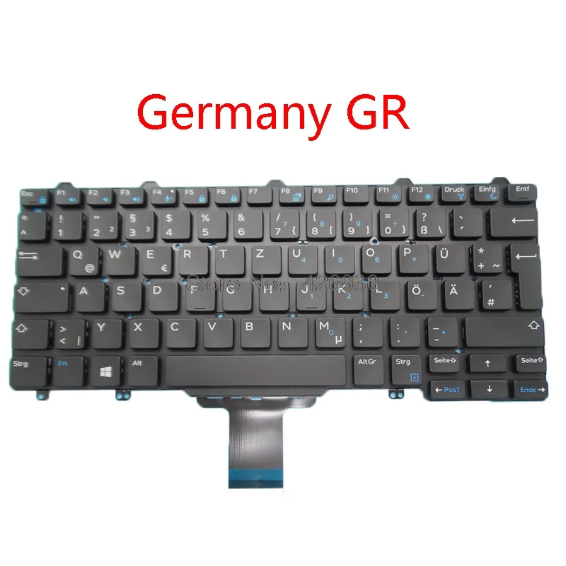 Ноутбук США Великобритания JP LA SL GR клавиатура для DELL 7350 E5250 E5270 E7250 E7270 E7450 E7470 3160 3150