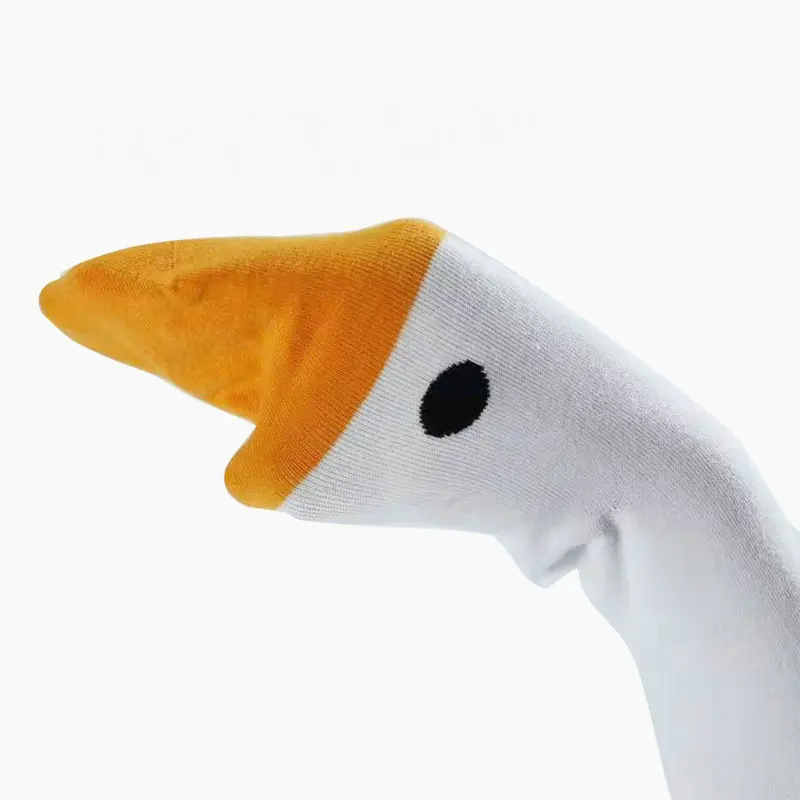 YOOWALK creative duck goose head socks beheaded red hot microblogging search vibrato same paragraph Funny socks