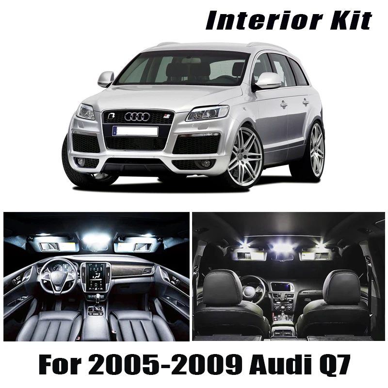 Белые светодиодные лампы Canbus 17x комплект для салона 2005-2009 Audi Q7 перчаточный ящик
