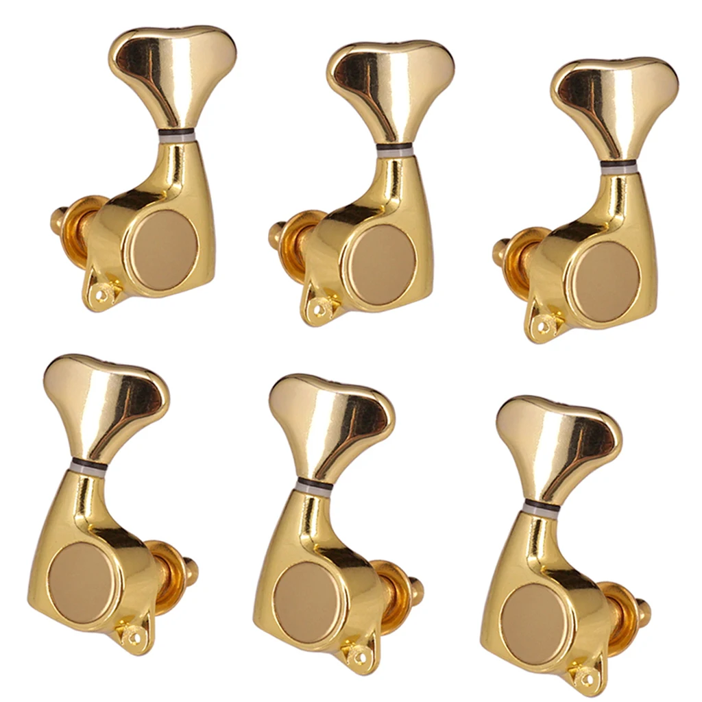 1 Set Left+Right Guitar Tuning Pegs Tuner 1:21 Gear Ratio Luthier Supply, Gold