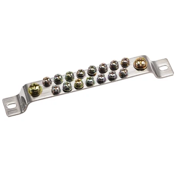 

uxcell Copper Screw Terminal Block Connector Bar 100A Double Row Bridge Shape Ground Wire 17 Positions