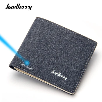 

Baellerry Vintage Men Canvas Luxury Wallet Short Slim Male Purses Money Clip Credit Card Dollar Price Portomonee Gentleman
