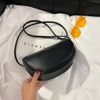 

[BXX] Small PU Leather Crossbody Saddle Bags For Women 2020 Brand Designer Shoulder Messenger Bag Female Travel Handbags HM526