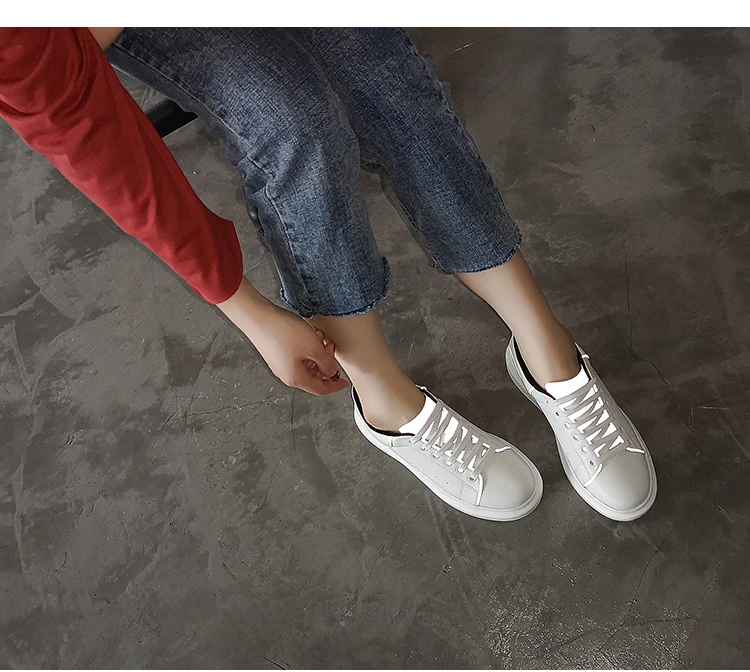Г. Новинка sapatos de moda de couro sapatos de plataforma pequena das mulheres brancas aumentou versato dos sapatos casuais selva