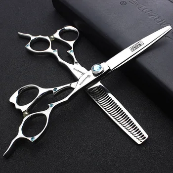

6 inch professional hairdresser scissors hair salon barber scissors special thinning scissors flat tooth scissors combination