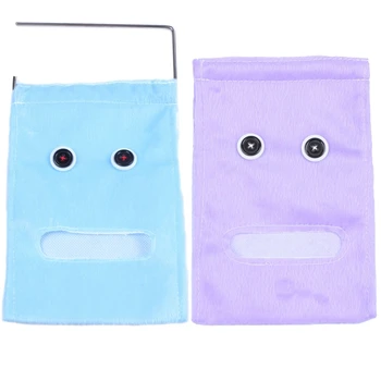 

2Pcs Bathroom Cover Roll Box Plush Cloth Tissue Box Holder Toilet Paper Bathroom/Office - Light Blue & Purple