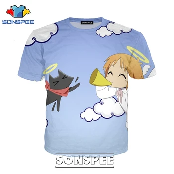

Anime Nichijou T-shirts SONSPEE 3D Print Men Women Casual Streetwear Funny Short Sleeve Cute Girl Printed Tees Tops Shirt