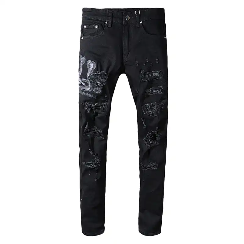 leather ripped pants