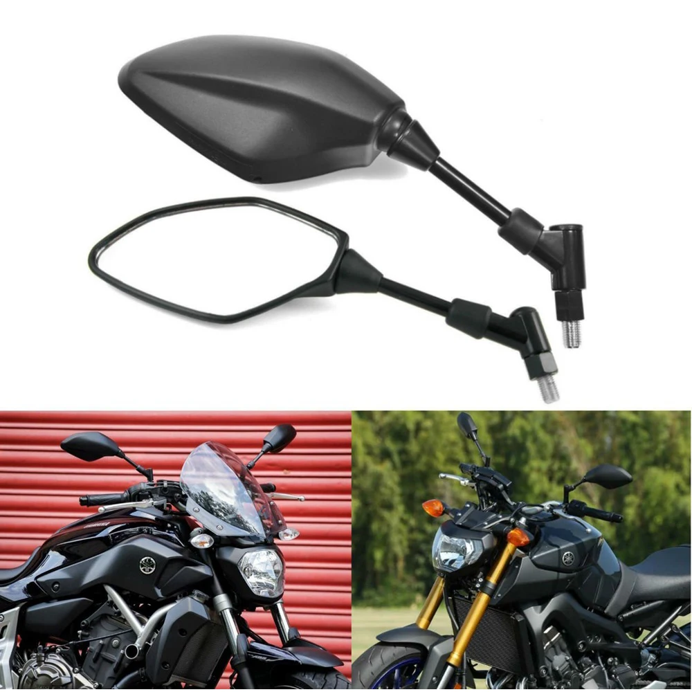 Мотоциклетное зеркало заднего вида для yamaha черный зеркало с ручкой для MT25 MT03 MT07 FZ-07 MT09 FZ09 FJ-09 2013