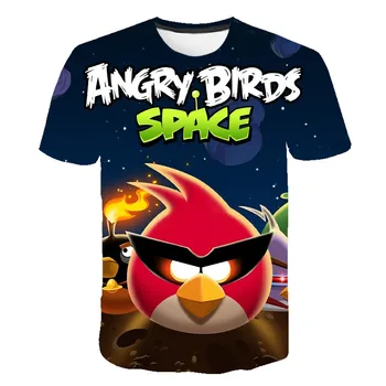 

2020 new 3D printed angry bird movie men's fashion casual round neck short sleeve T-shirt summer personality streetwear tees top