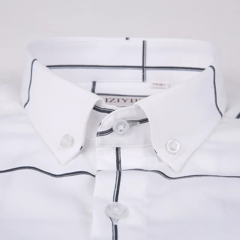 Caiziyijia предварительный просмотр мужские деловые шелковые облегающие тонкие полосатые рубашки на пуговицах Повседневная брендовая одежда Camisa Social Masculina 4 цвета