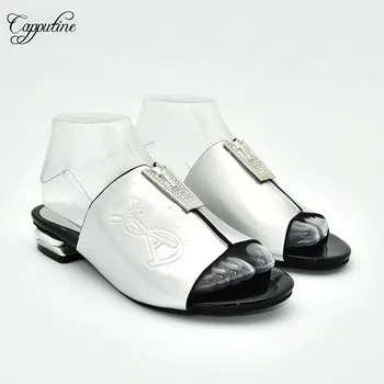 

New arriva white African lower heel slipper,concise shoes for lady 78-1, heel height 2.5cm, 5 color