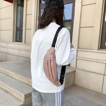 

Women Mobile Phone Pouch PU Leather Fanny Chest Pack Outdoor Waist Belt Purse for Outdoor Shopping Traveling Decoration